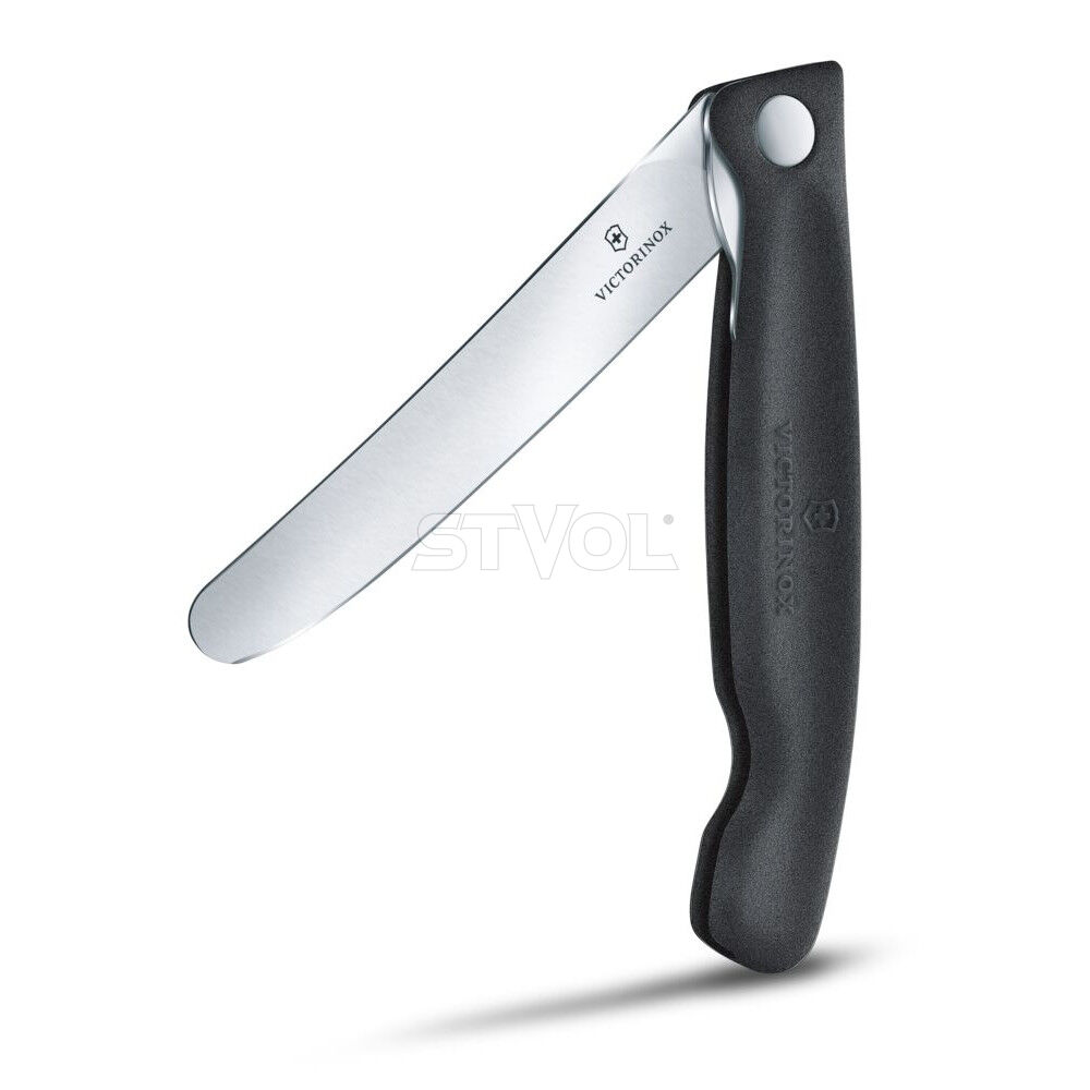 Ніж кухонний складний Victorinox SwissClassic 11 см, заокруглений, чорний фото 2