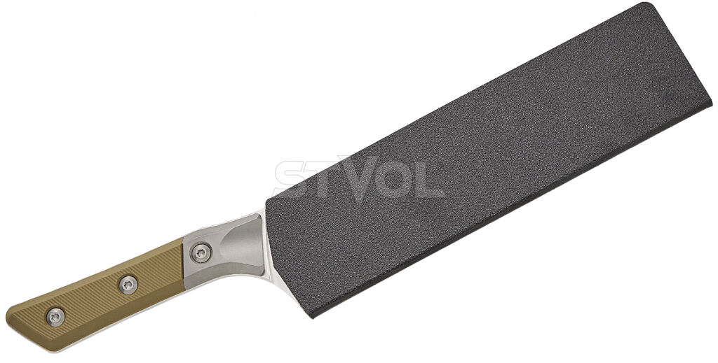 Шеф-ніж Microtech 8" Stonewash Standard OD Green G-10 з больстером фото 4