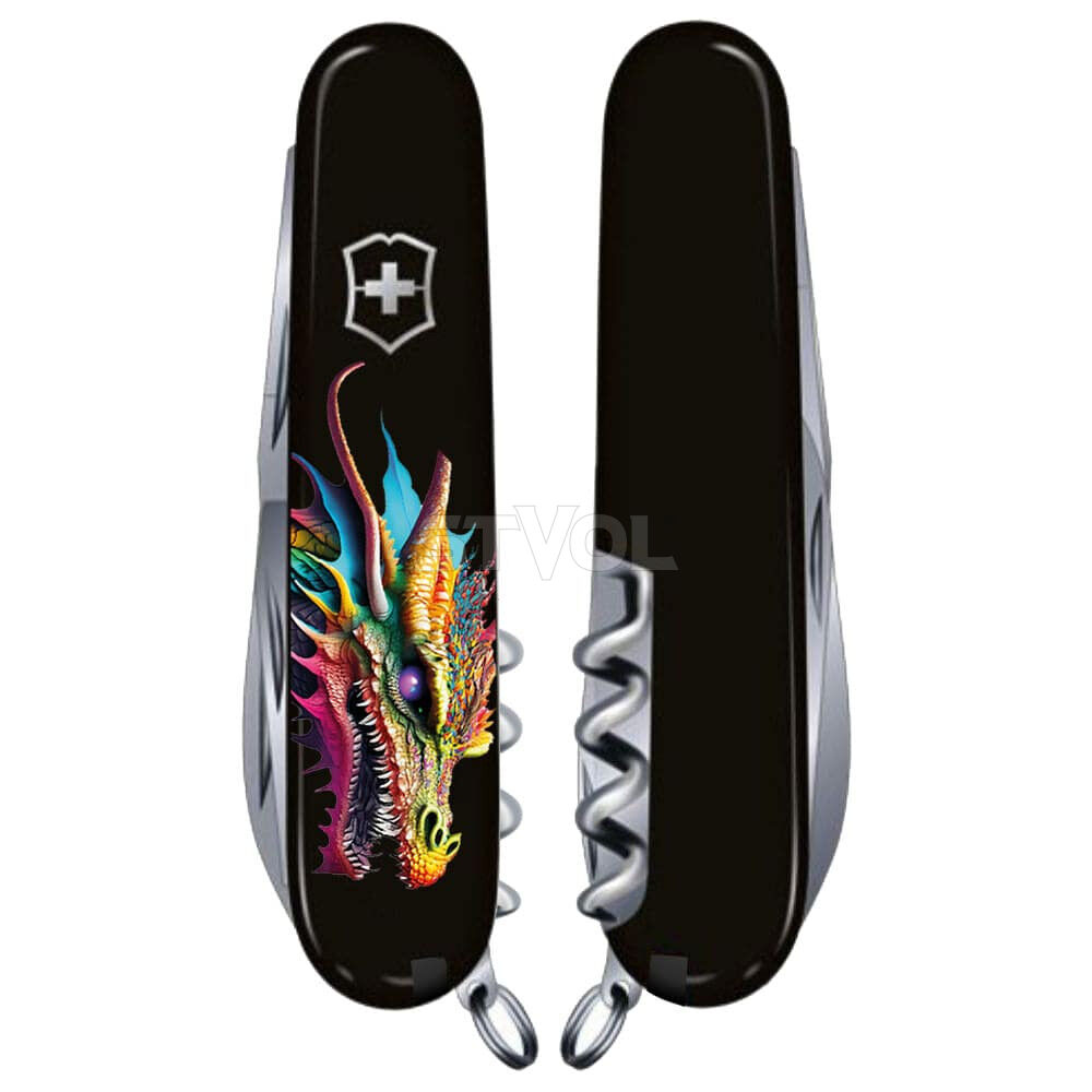 Ніж Victorinox Swiss Army Spartan Zodiac Яскравий дракон фото