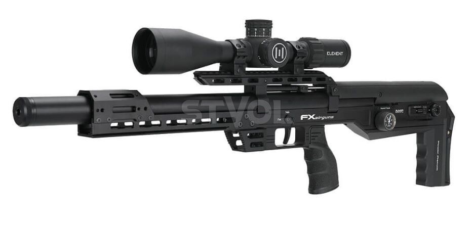 Пневматична редукторна гвинтівка FX Airgun Leopard Black STD Tube .177 кал фото 3
