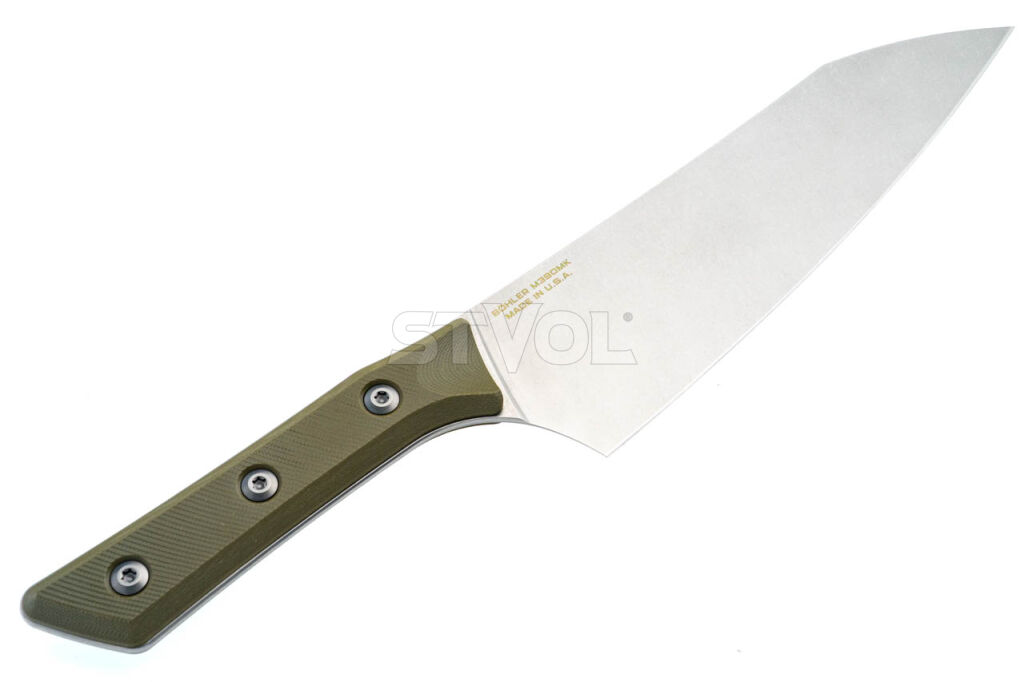 Шеф-нож Microtech 8" Stonewash Standard OD Green G-10 Фото 2