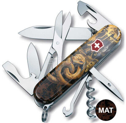 Ніж Victorinox Swiss Army Climber Zodiac Золота дерев'яна змія фото
