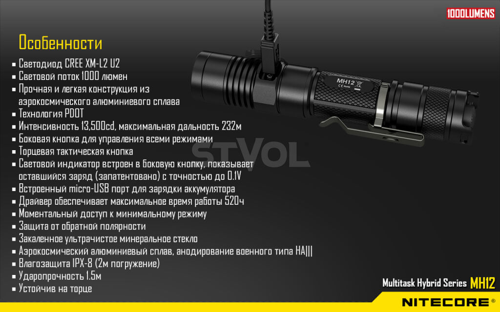 Ліхтар Nitecore MH12 фото 11