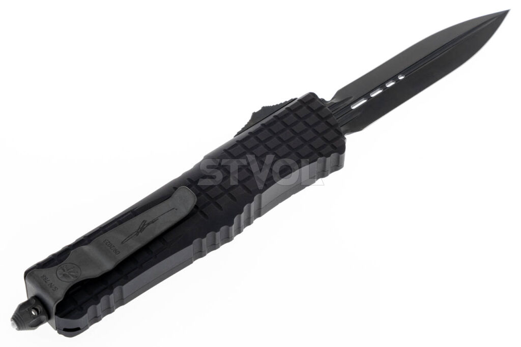 Нож Microtech Combat Troodon Delta OTF, fluted DLC, черный Фото 2