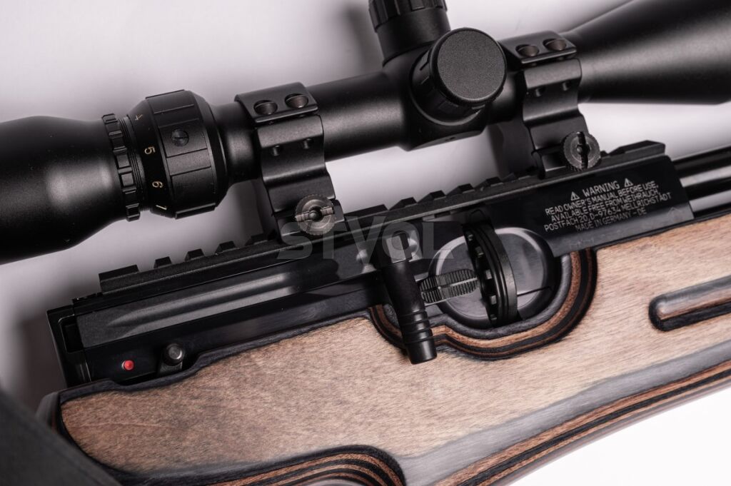 Пневматическая редукторная РСР винтовка HW 100 T Laminated stock кал. 4,5 Фото 4