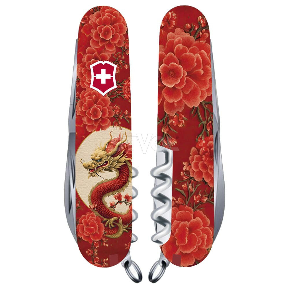 Ніж Victorinox Swiss Army Climber Zodiac Китайський червоний дракон фото