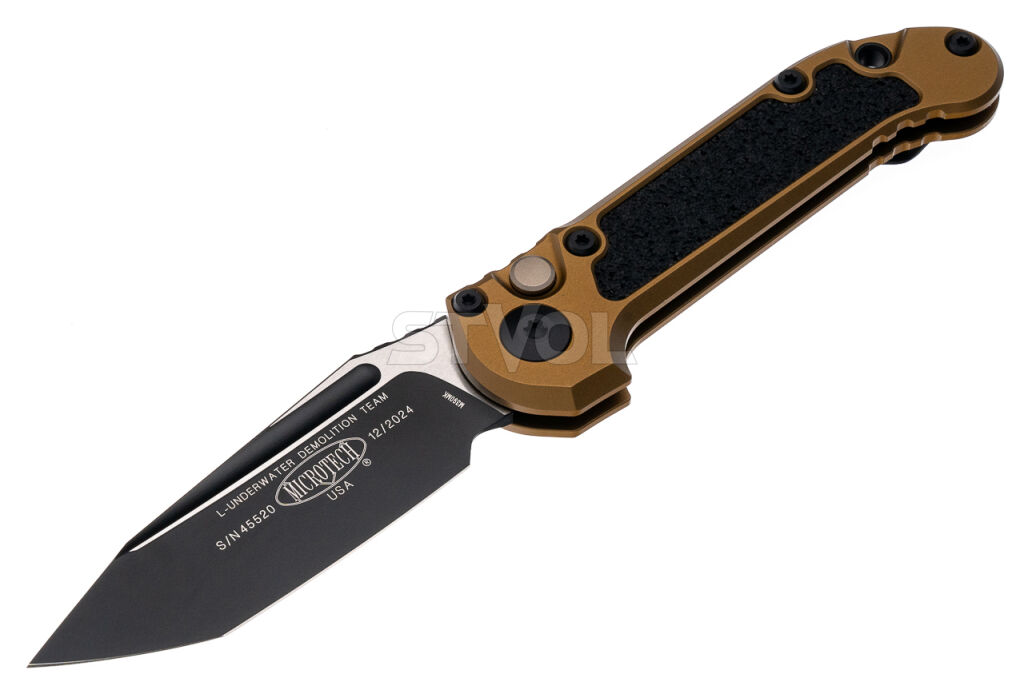 Нож Microtech L.U.D.T. S/E Gen III,  черный клинок, танто, рукоять tan
