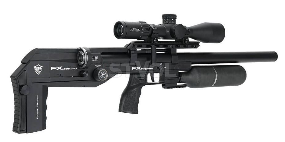 Пневматична редукторна гвинтівка FX Airgun Leopard Black Sniper Bottle .177 кал фото 6