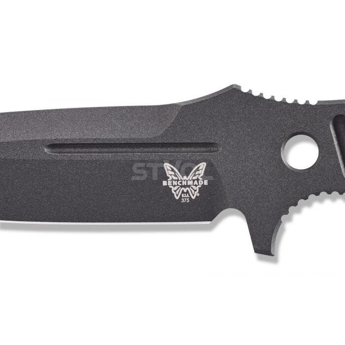 Ніж Benchmade"Sibert Adamas", фікс, паракорд, чорний фото 6