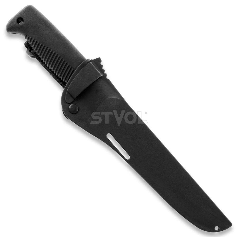Нож Peltonen M95, покрытие PTFE Teflon, чёрный, черный композитный чехол Фото 4