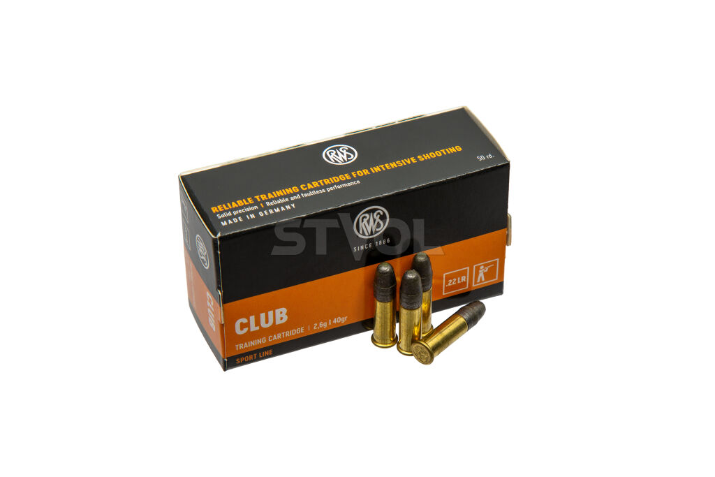 2132885 Патроны нарезные RWS Club, кал. 22 LR, 40GR (2,6 г), 330 м/с, 50 шт/уп.