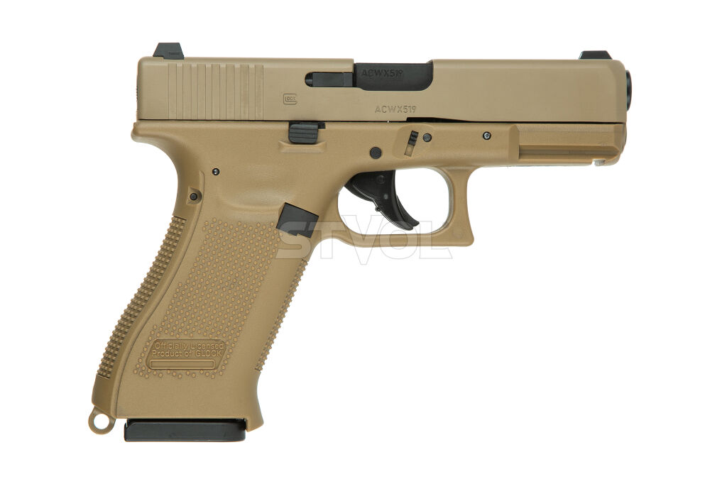 Пневматический пистолет Umarex Glock 19X TAN Blowback кал.4,5мм (с затворной задержкой) Фото 2
