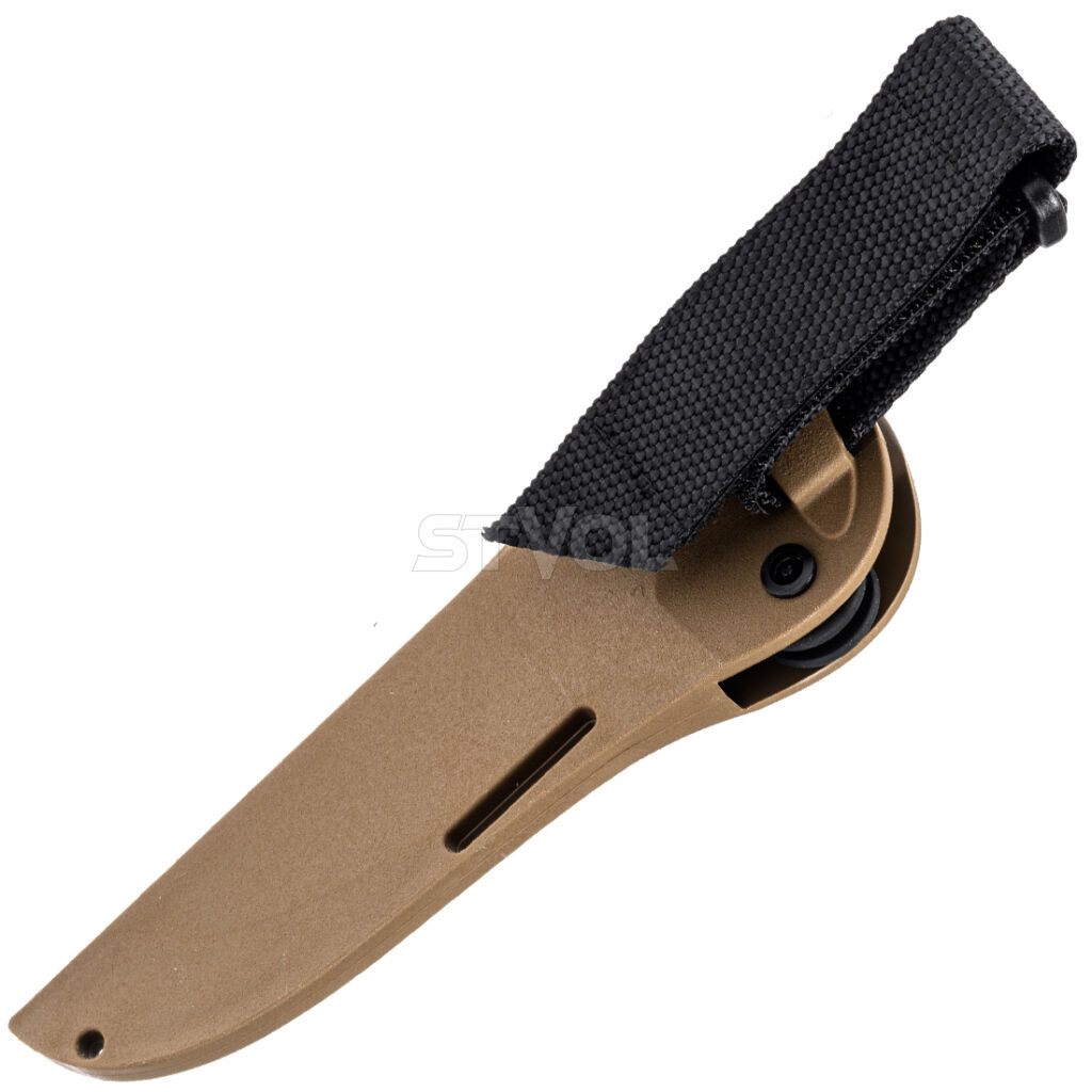 Ніж Peltonen M07, покриття PTFE Teflon, coyote, coyote композитний чохол фото 6