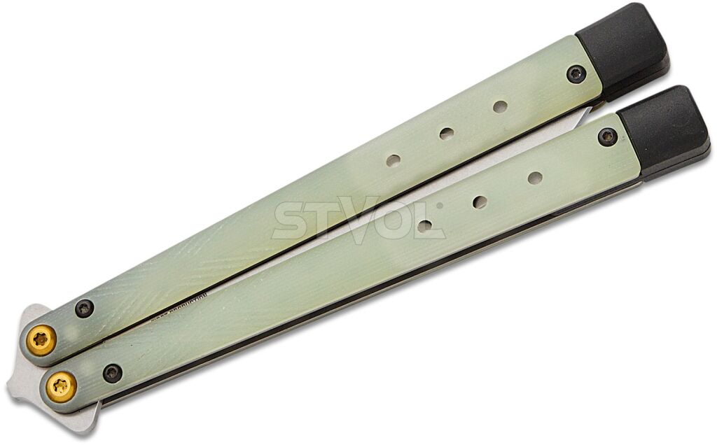 Ніж Benchmade "Necron", balisong, jade G10 фото 5