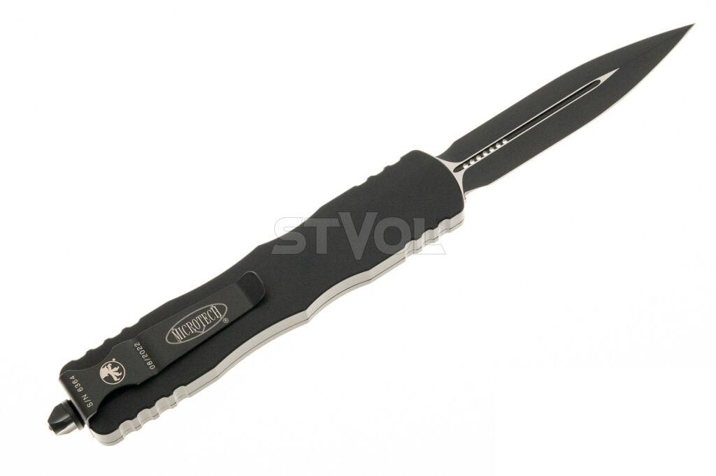 Ніж Microtech Dirac Delta D/E OTF, чорний клинок, чорне руків'я фото 2