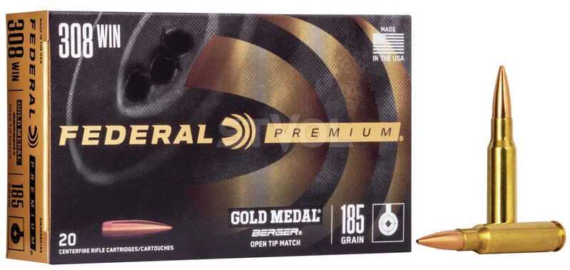 Патрон нарізний Federal Gold Medal 308 Win Berger Juggernaut OTM 11,98 г (185GR) фото