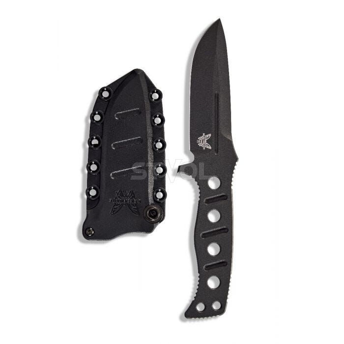 Ніж Benchmade"Sibert Adamas", фікс, паракорд, чорний фото 9