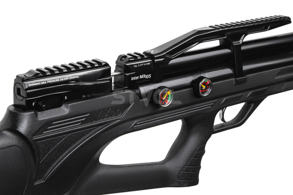 Пневматична Редукторна PCP гвинтівка  Aselkon MX10-S Black  кал. 4.5 фото 3