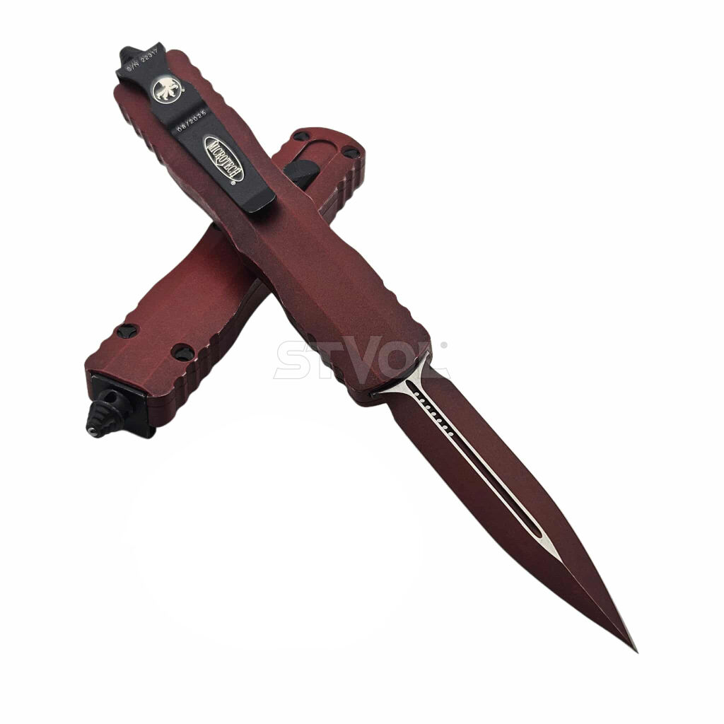 Ніж Microtech Dirac D/E OTF, Standard Weathered Crimson фото 6