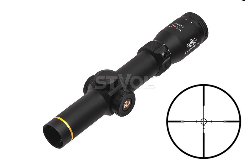 Приціл Leupold VX.R HOG 1.25-4x20mm (30mm) Matte Firedot Pig Plex фото