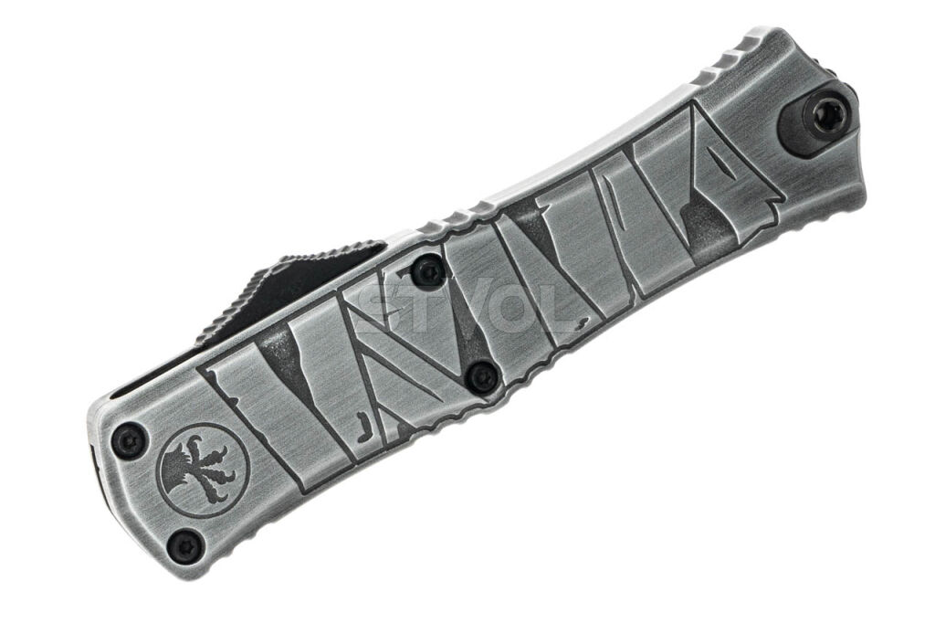 Нож Microtech Hera II Mini D/E OTF, Signature Brushed Metal Mummy Фото 3