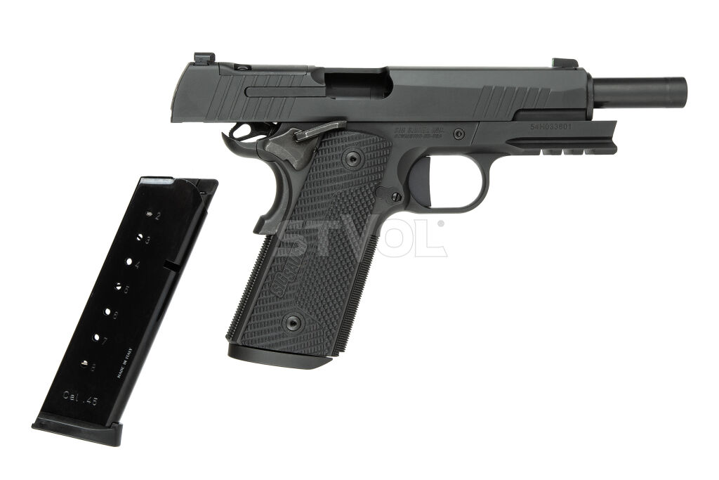 Пістолет спортивний Sig Sauer 1911, 45 AUTO, 5IN, X-SERIES, BLK, G10, (2) 8RD STEEL MAG, OR фото 6