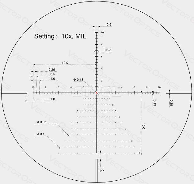 Приціл оптичний Vector Optics Veyron Plus 10x30 (30 мм) SFP illum. MPR-V10 фото 10