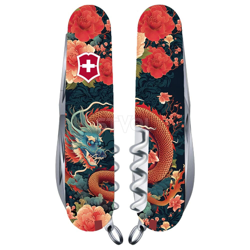 Ніж Victorinox Swiss Army Huntsman Zodiac Китайський дракон фото