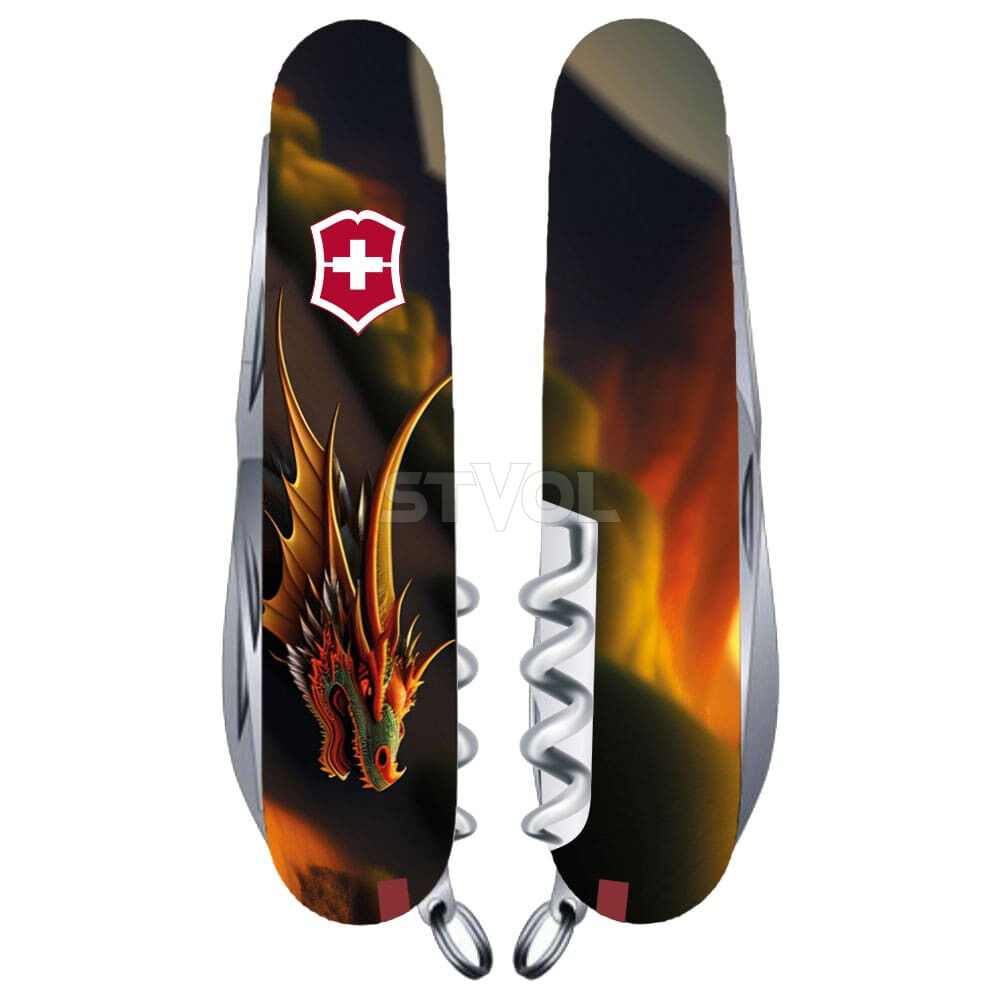 Ніж Victorinox Swiss Army Huntsman Zodiac Фантастичний дракон фото