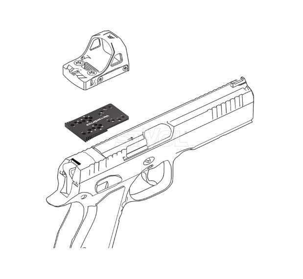 Універсальний адаптер Vector Optics на CZ Shadow 2/SP-01/P-10 C для коліматорів фото 2