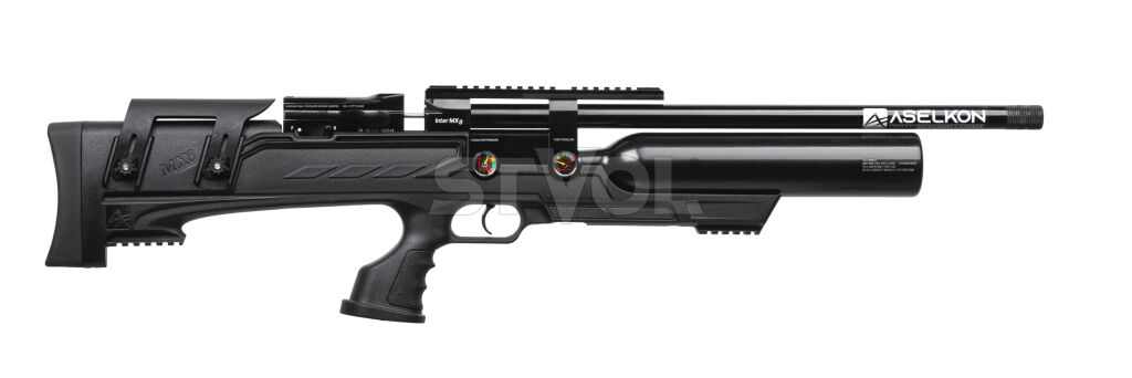 Пневматическая Редукторная PCP винтовка  Aselkon MX8 Evoc Black  кал. 4.5 Фото 2