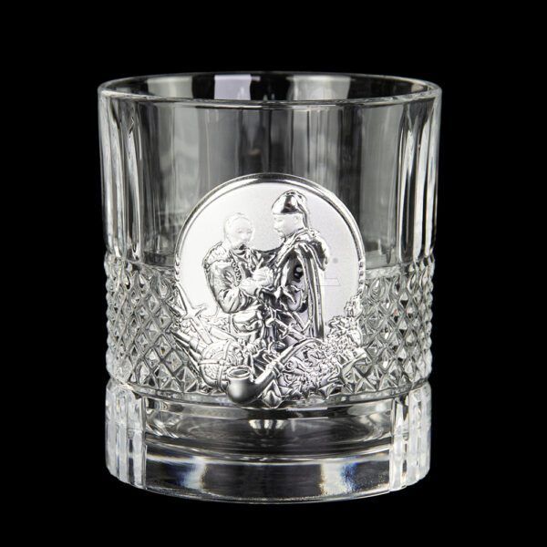 Набор для виски Boss Crystal "Казаки", 6 бокалов, накладки серебро Фото 4