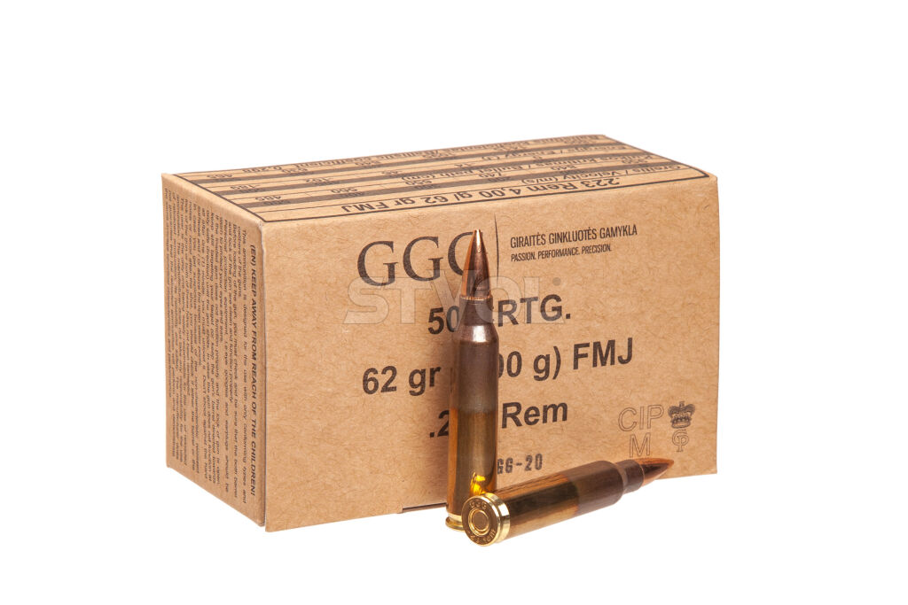 Патрон нарезной GGG кал.223 Rem FMJ 62gr (4,0 г)
