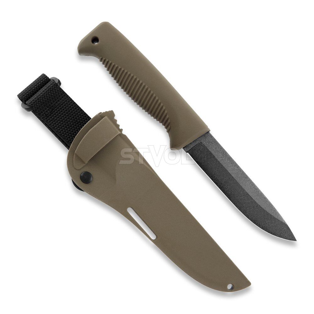 Ніж Peltonen M07, покриття PTFE Teflon, coyote, coyote композитний чохол фото
