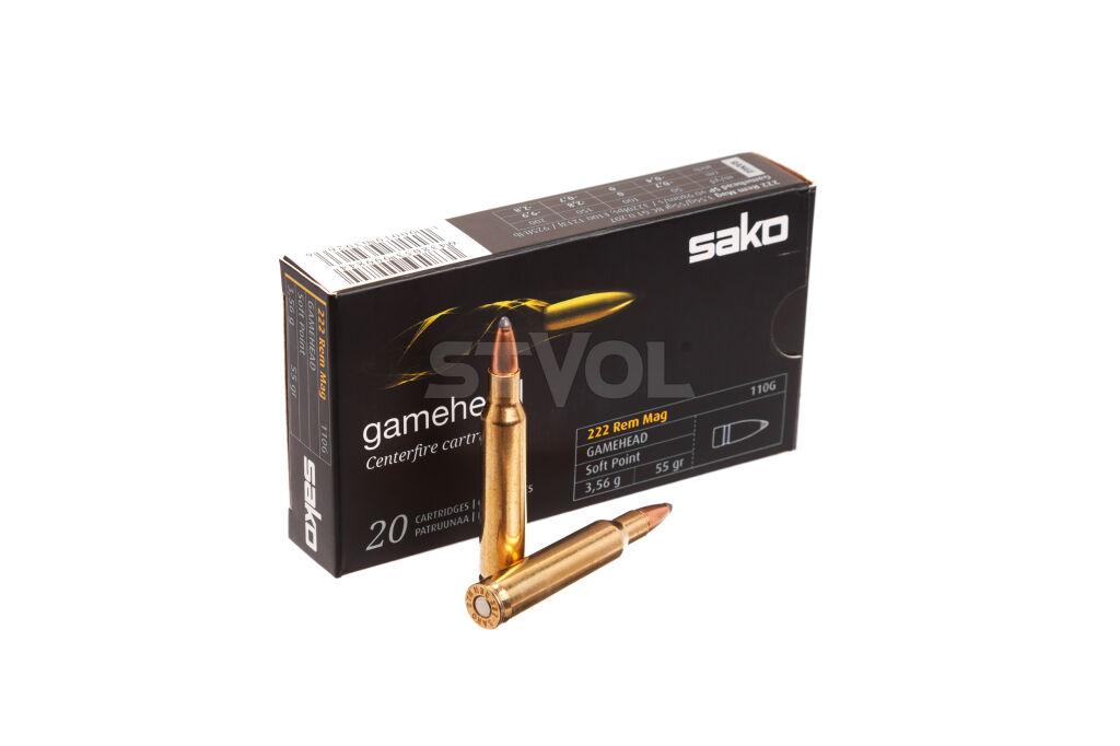 Патрон нарізний Sako Gamehead 222 Rem Mag Soft Point 55Gr (3,56 г) фото