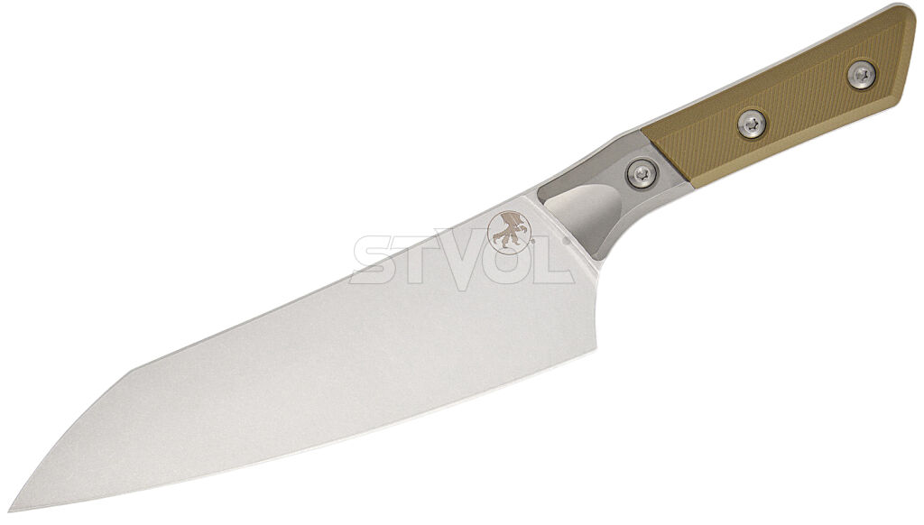 Шеф-ніж Microtech 8" Stonewash Standard OD Green G-10 з больстером фото