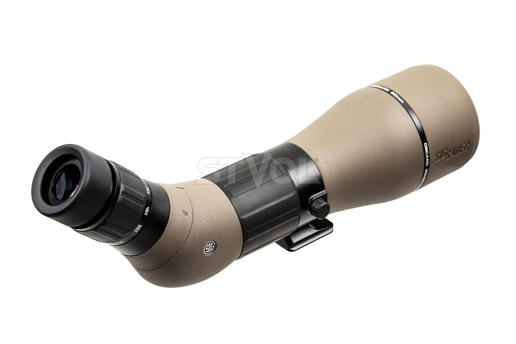 Зрительная труба Sig Optics OSCAR8, 27-55X80MM, HDX LENS, ANGLED EYEPIECE, FDE Фото 3