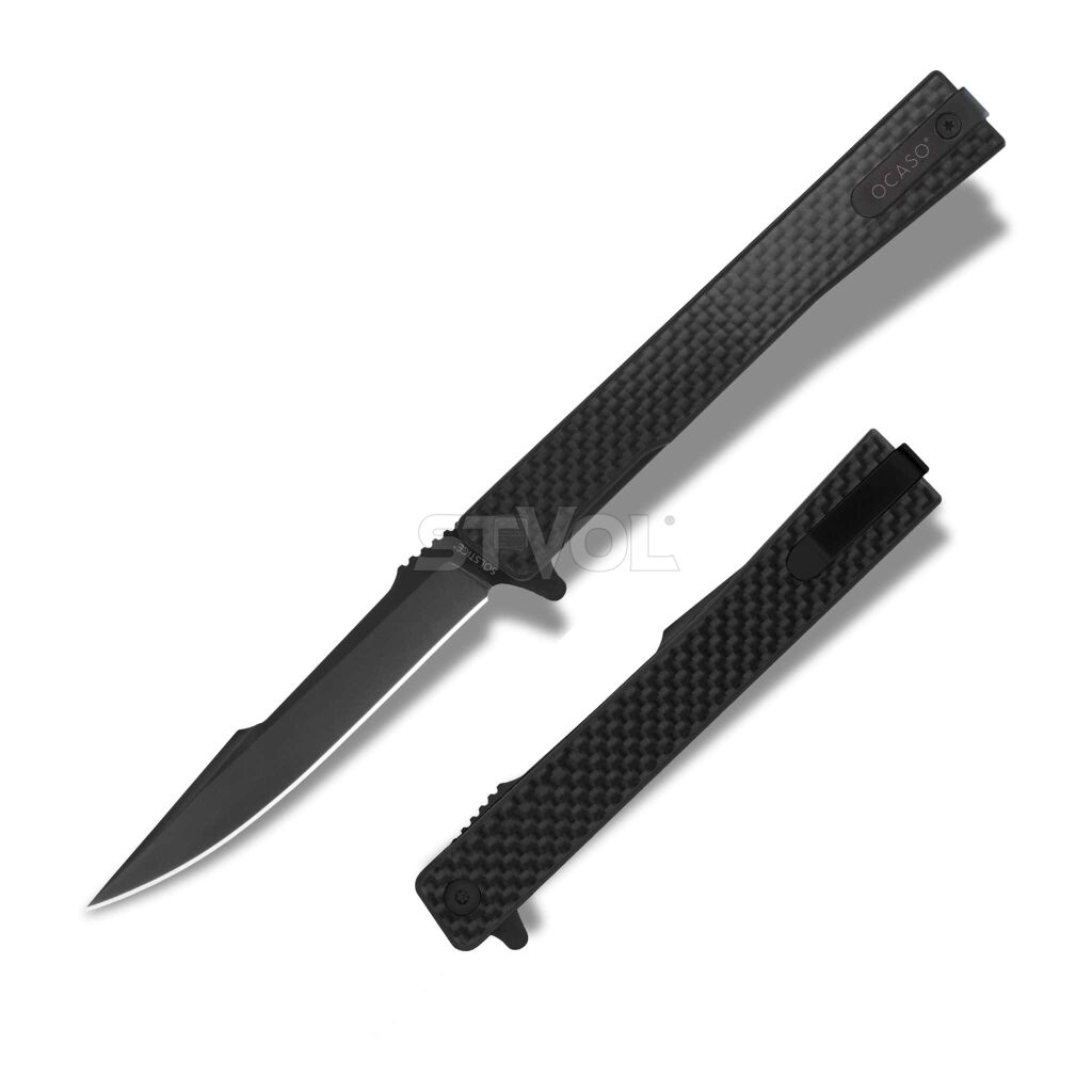 Ніж Ocaso "Solstice", Harpoon, Carbon Fiber, Black фото