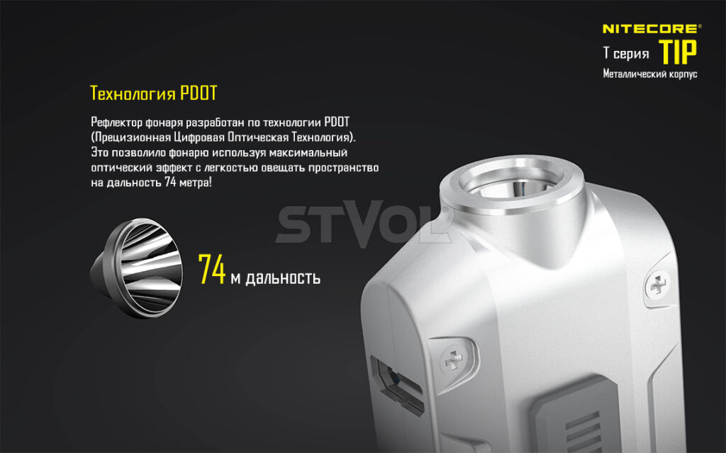 Ліхтар Nitecore TIP червоний фото 13