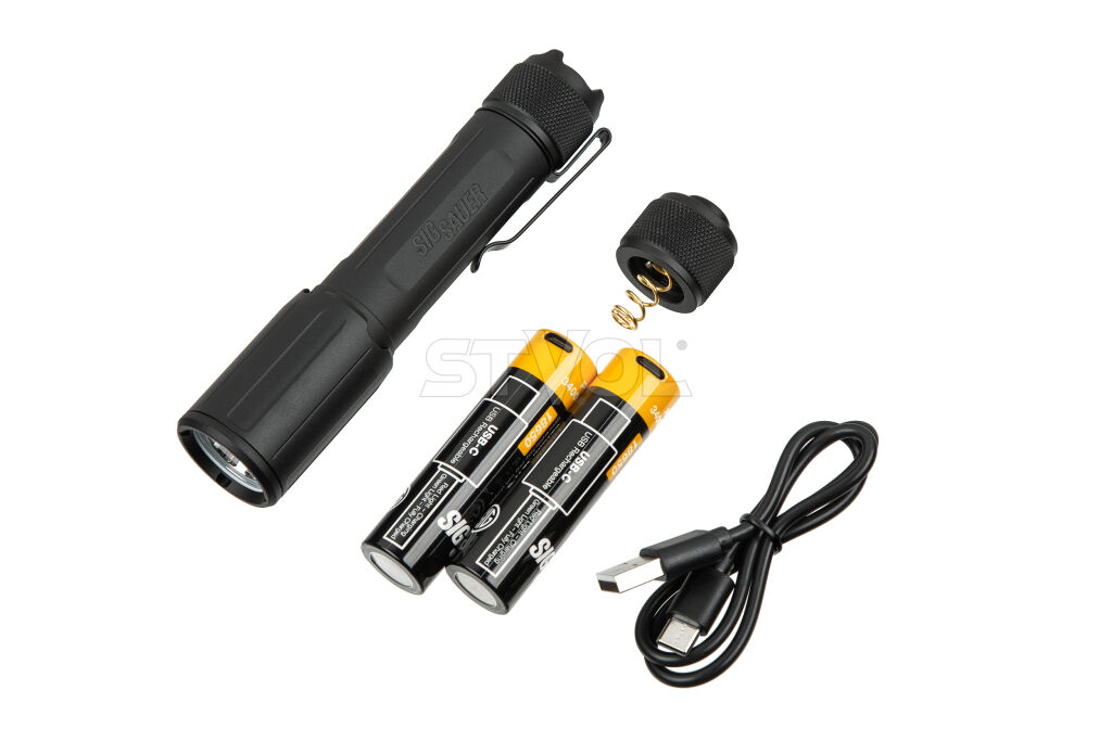 Ліхтар Sig Optics FOXTROT-EDC, FULL-SIZE, RECHARGEABLE, HANDHELD FLASHLIGHT, WHITE LIGHT, BLACK фото 3