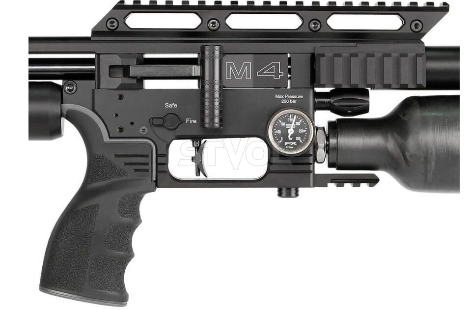 Пневматична редукторна гвинтівка FX Airgun M4 Compact Black .177 кал фото 3
