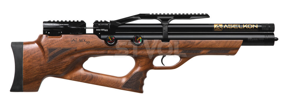 Пневматическая Редукторная PCP винтовка  Aselkon MX10-S Wood  кал. 4.5 дерево Фото 2