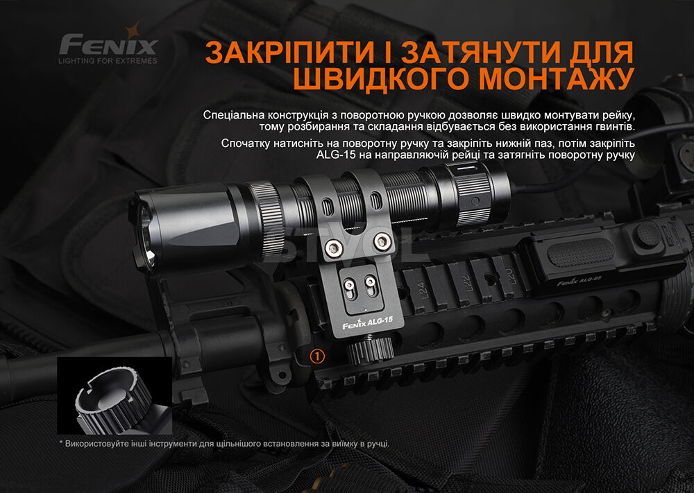 ALG-15 Кріплення на зброю для тактичних ліхтарів Fenix ALG-15 фото 6