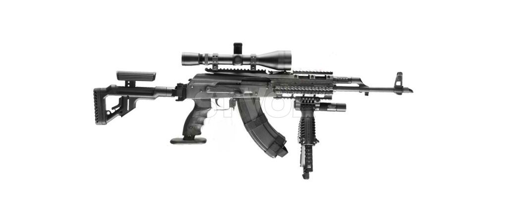 Система планок FAB для AK 47/74, 5 планок, алюміній, чорна фото 2