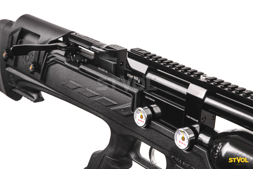 Пневматическая PCP винтовка  Aselkon MX8 Evoc Black  кал. 4.5 Фото 4