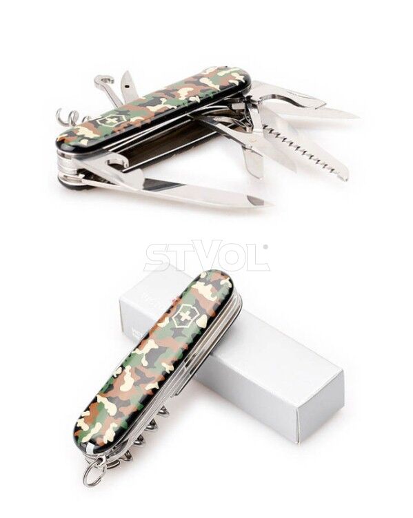 Нож Victorinox Swiss Army Huntsman "Green camouflage" Фото 3