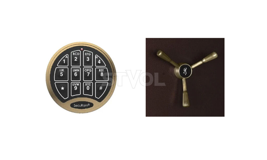 Сейф BROWNING  "Rawhide" 153х78х64 Saddle Brown Metal, бронз. ручки, эл.замок Фото 3