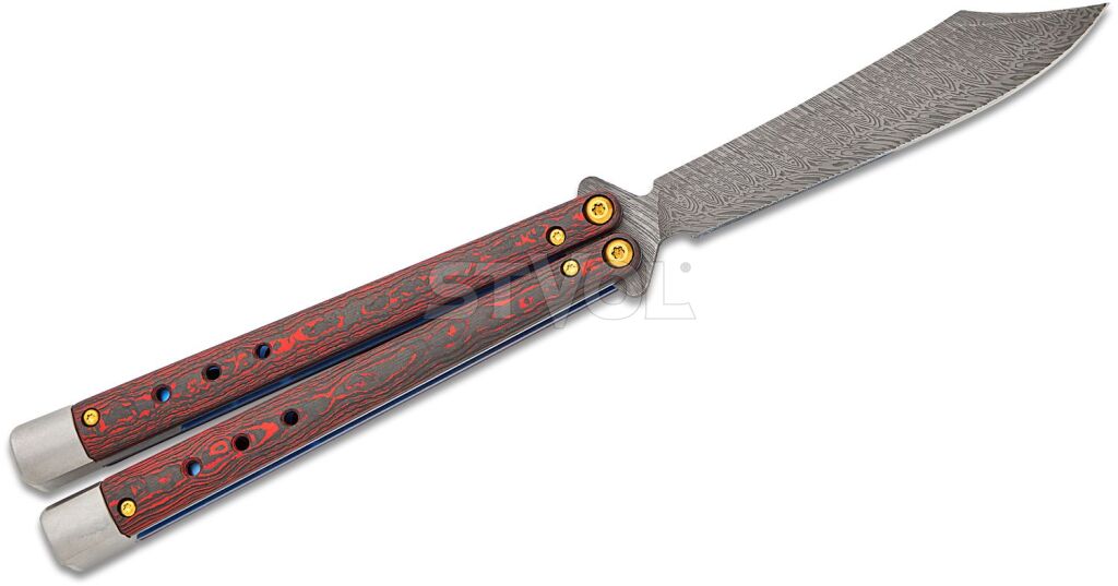 Нож Benchmade "Necron Limited", balisong, weehawk dama, lava flow fat carbon Фото 2