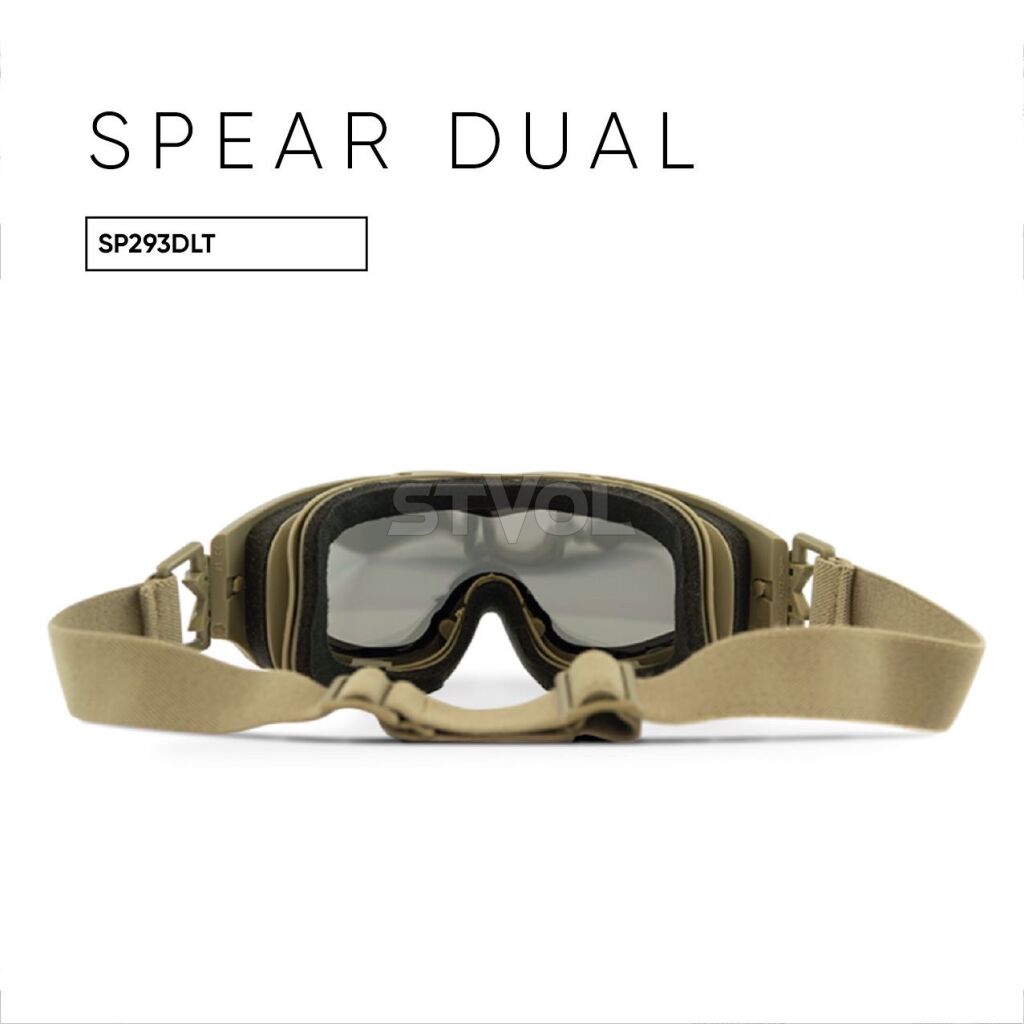 Окуляри захисні, Wiley X не корегувальні, з лінзами з пласмас Mask SP293DLT Spear Dual Smoke/Clear/R фото 3