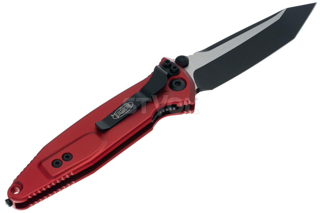 Нож Microtech Socom Elite T/E-M, tanto, черный, черно-красная рукоять Фото 2